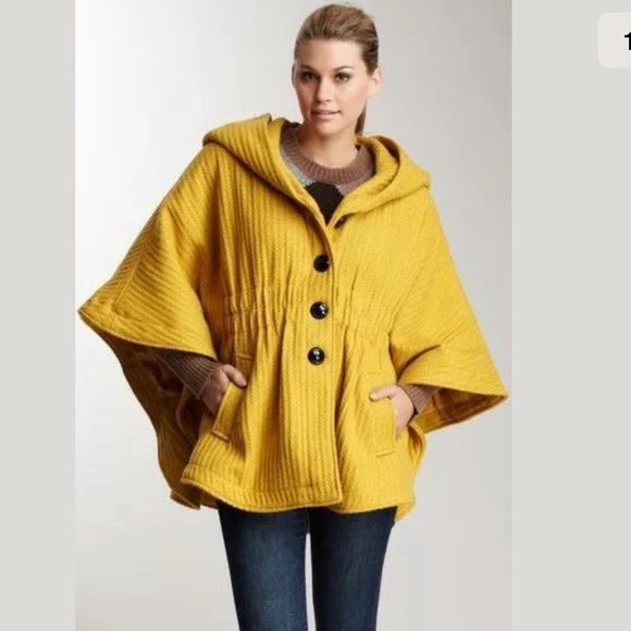 Steve Madden Mustard Yellow Poncho Cape 